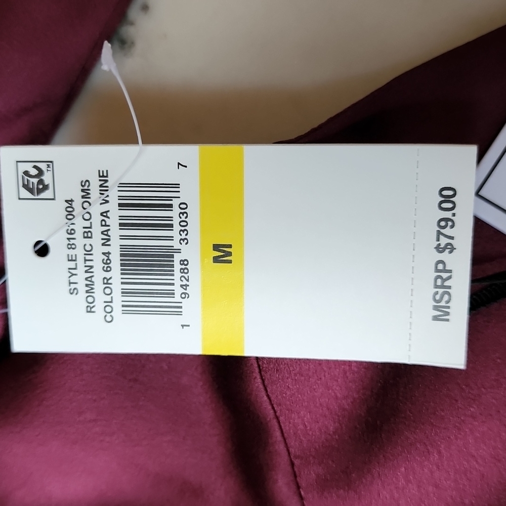 NWT 1.STATE twist front satin blouse in Napa wine size medium - Picture 7 of 14